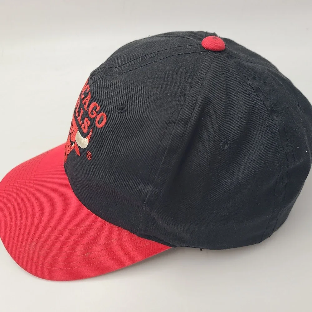Vintage Chicago Bulls Hat Snapback‎ The G Cap Black Red NBA Basketball 90s Men